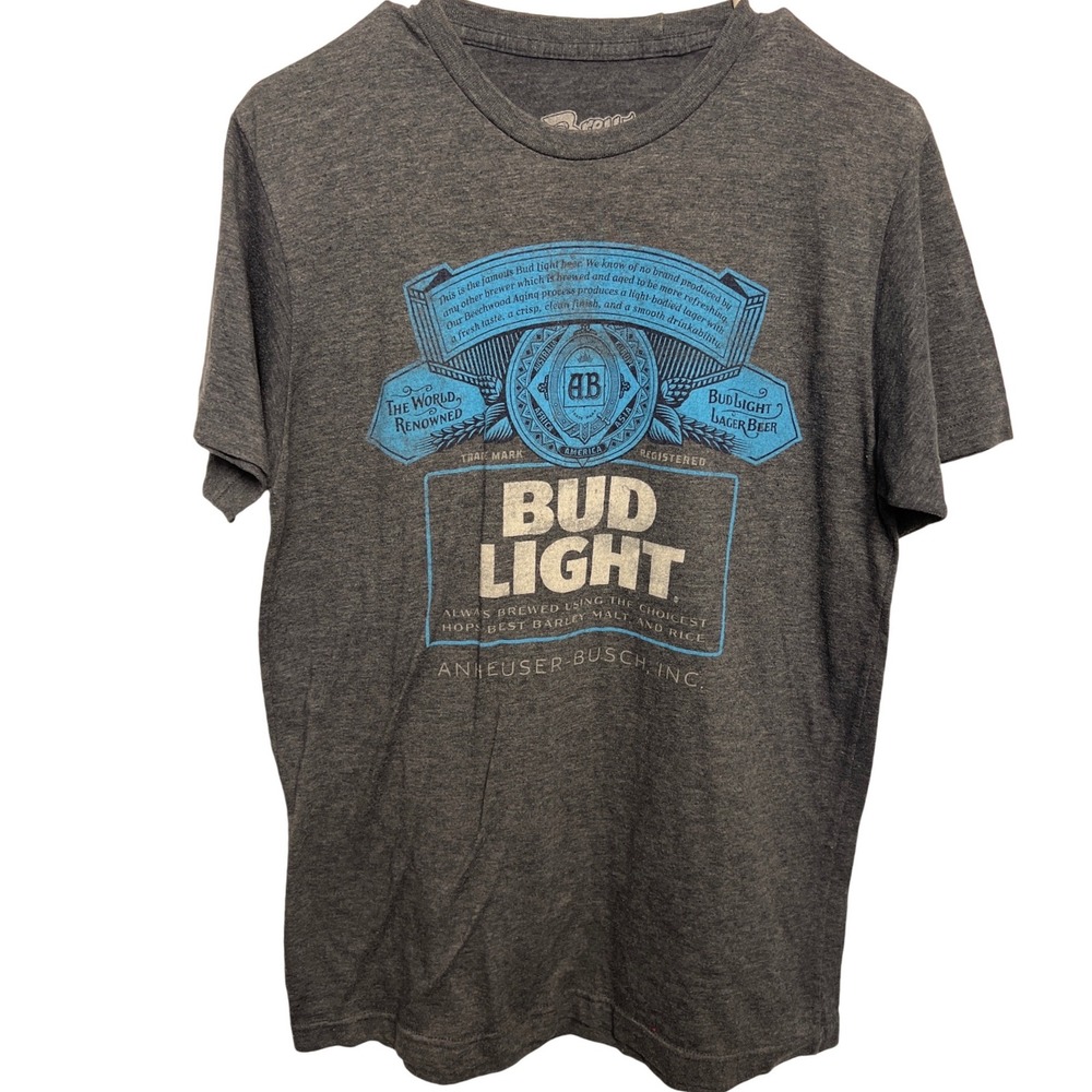 Brew City Bud Light Graphic T-Shirt Men M Beer Collector Retro Barwear Brewerian